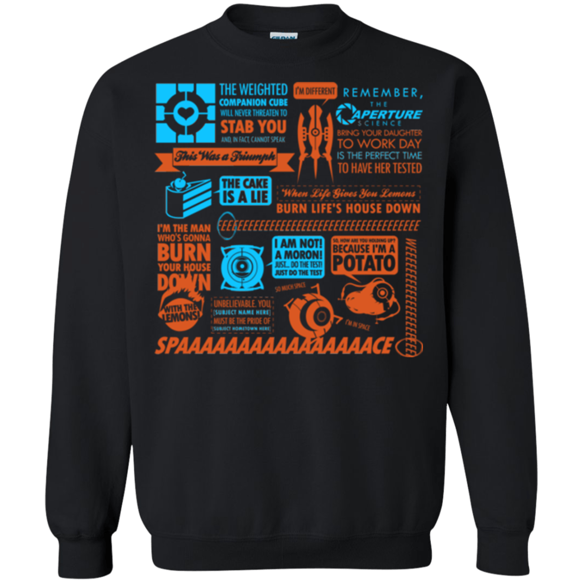 Sweatshirts Black / Small Portal Quotes Crewneck Sweatshirt