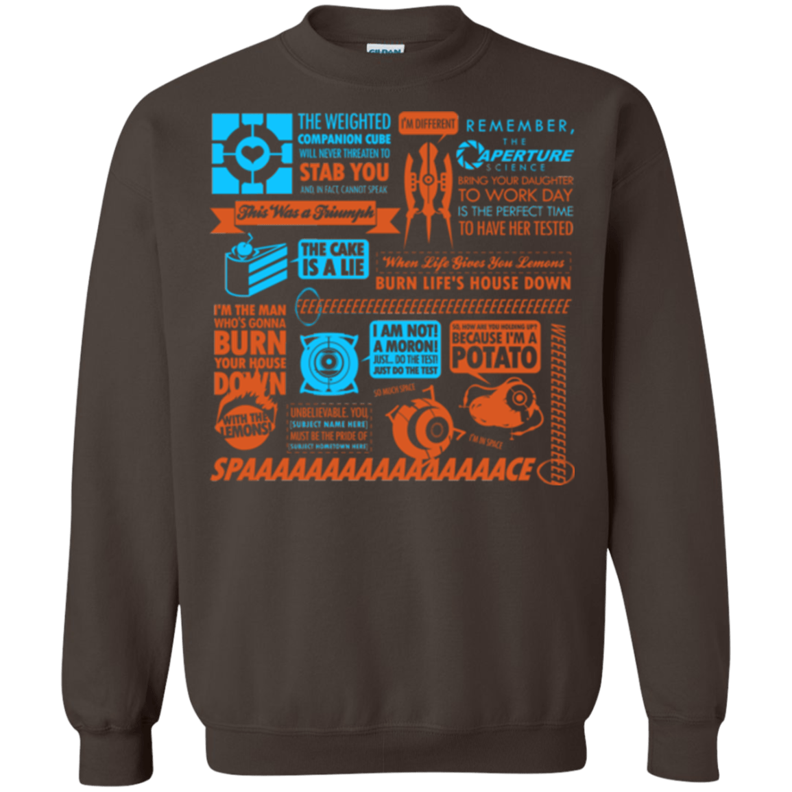 Sweatshirts Dark Chocolate / Small Portal Quotes Crewneck Sweatshirt