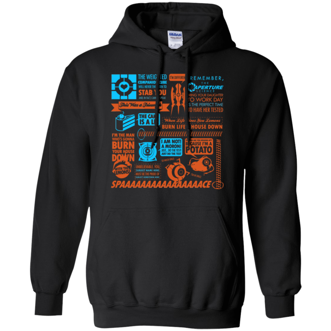 Sweatshirts Black / Small Portal Quotes Pullover Hoodie