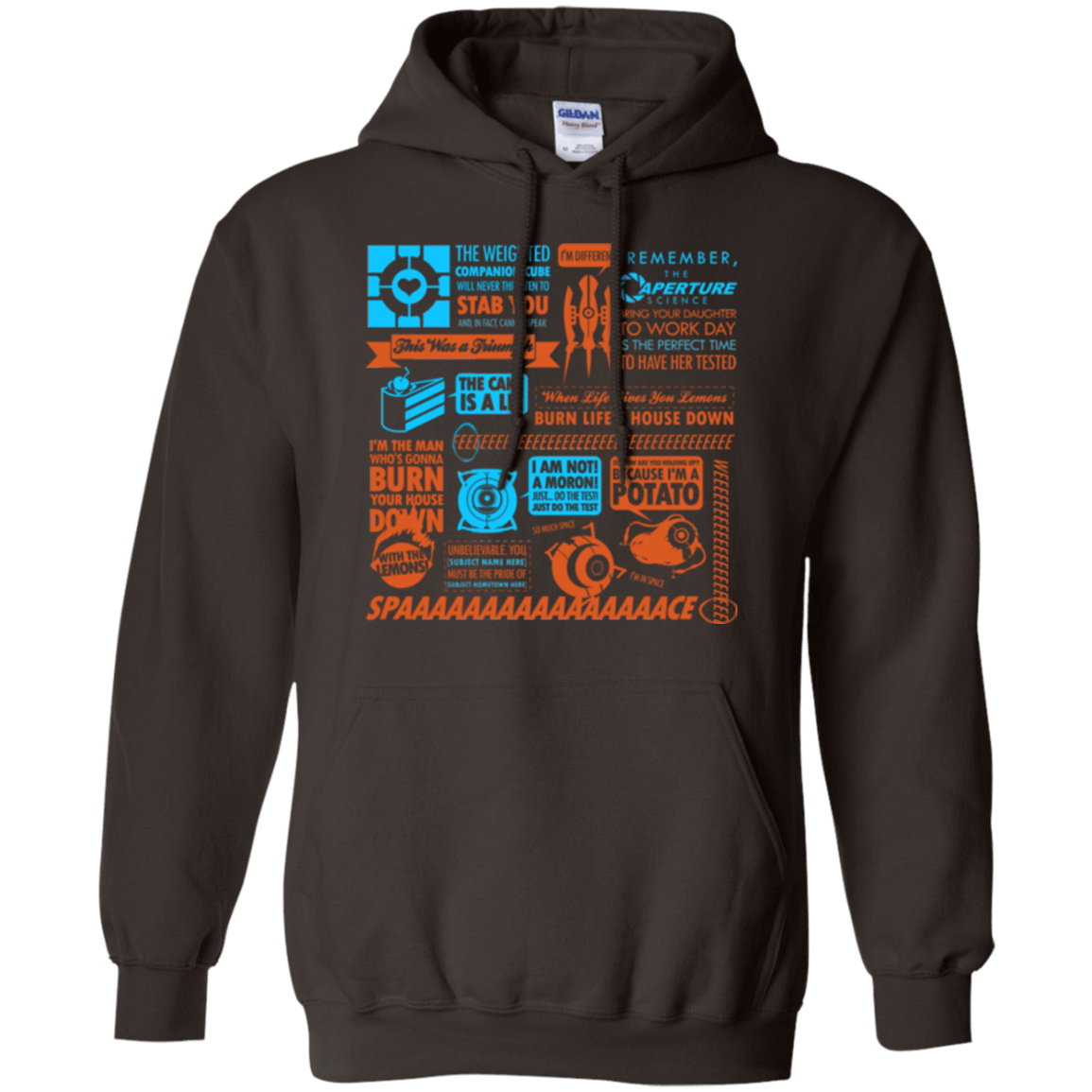 Sweatshirts Dark Chocolate / Small Portal Quotes Pullover Hoodie
