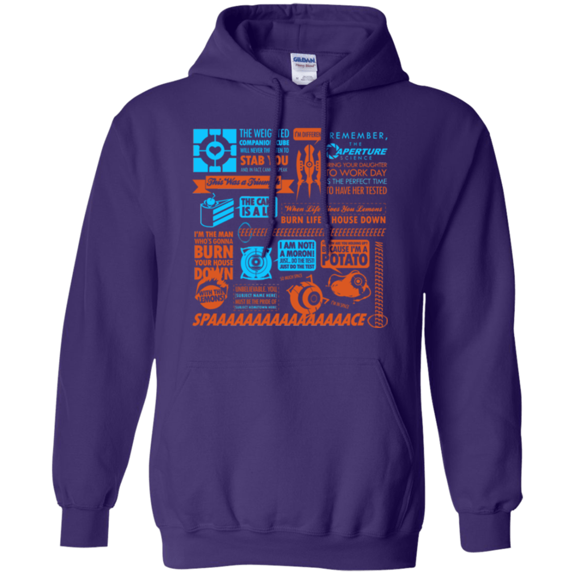 Sweatshirts Purple / Small Portal Quotes Pullover Hoodie