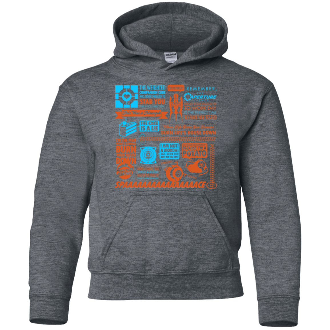 Sweatshirts Dark Heather / YS Portal Quotes Youth Hoodie