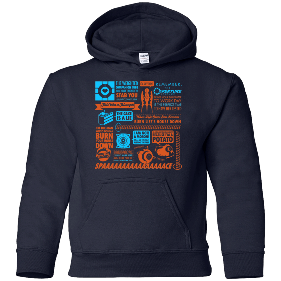 Sweatshirts Navy / YS Portal Quotes Youth Hoodie