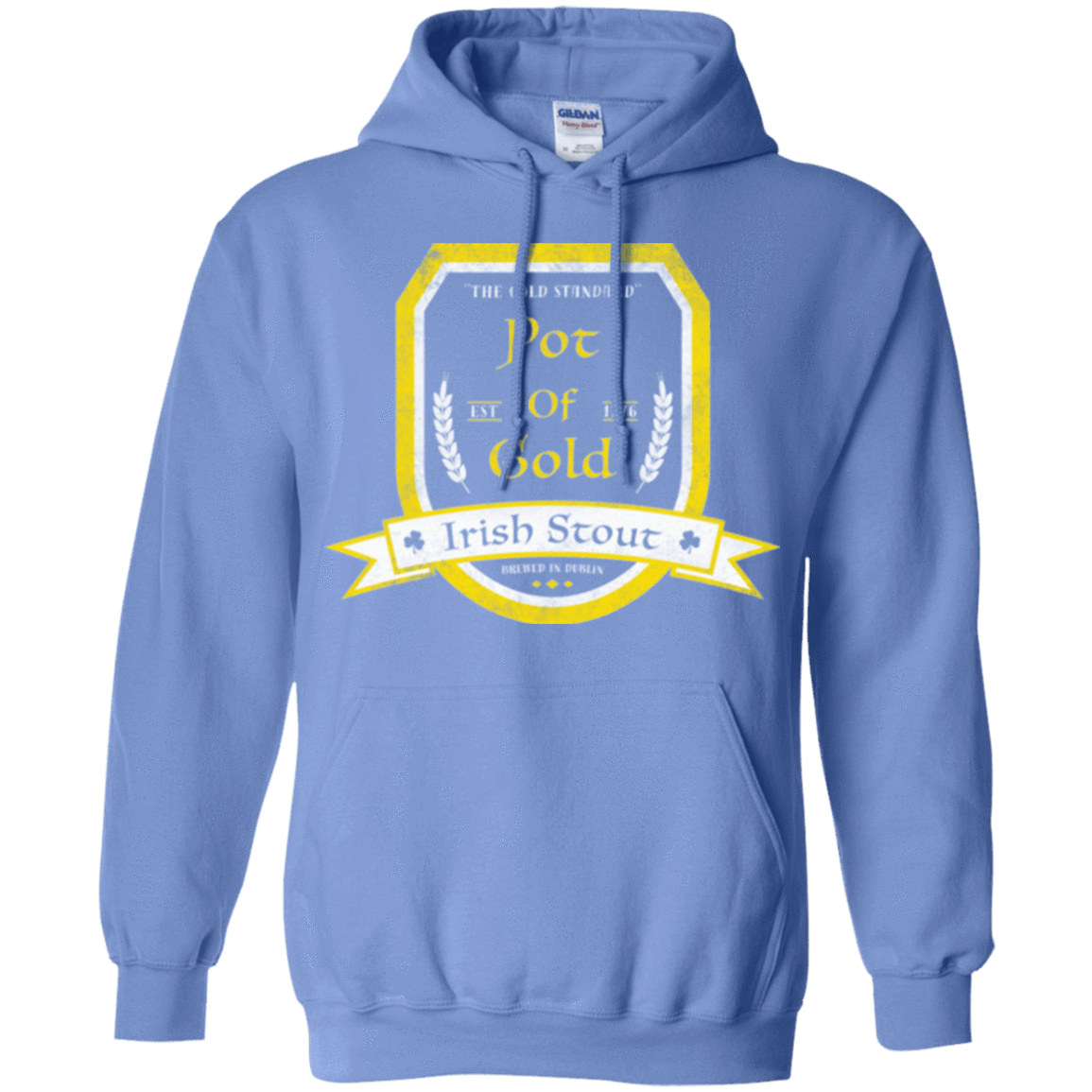 Sweatshirts Carolina Blue / Small Pot of Gold Irish Stout Pullover Hoodie