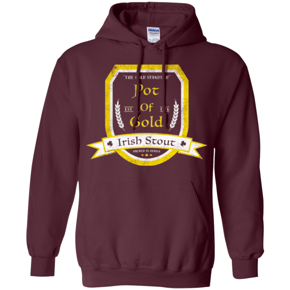 Sweatshirts Maroon / Small Pot of Gold Irish Stout Pullover Hoodie