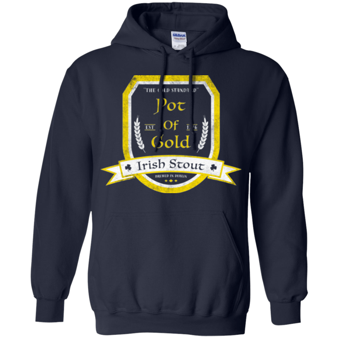 Sweatshirts Navy / Small Pot of Gold Irish Stout Pullover Hoodie