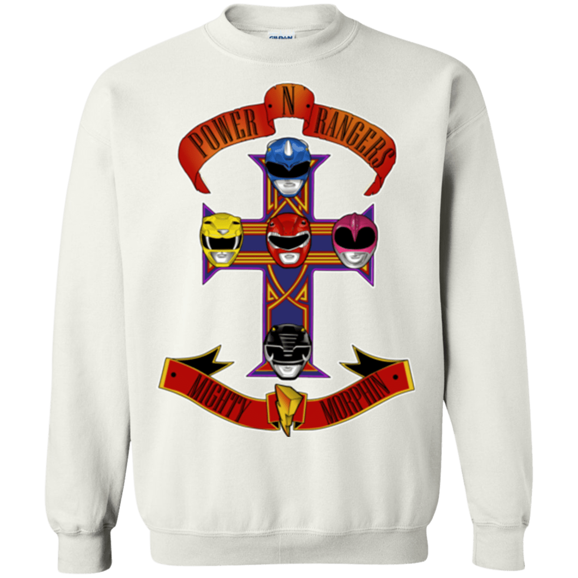 Sweatshirts White / Small Power N Rangers Crewneck Sweatshirt