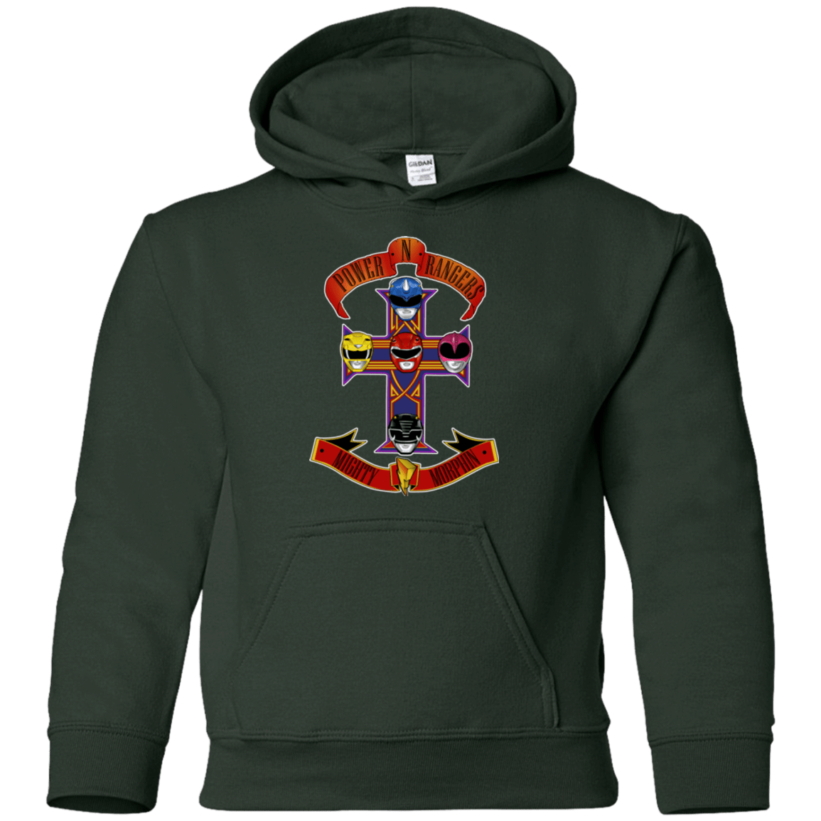 Sweatshirts Forest Green / YS Power N Rangers Youth Hoodie