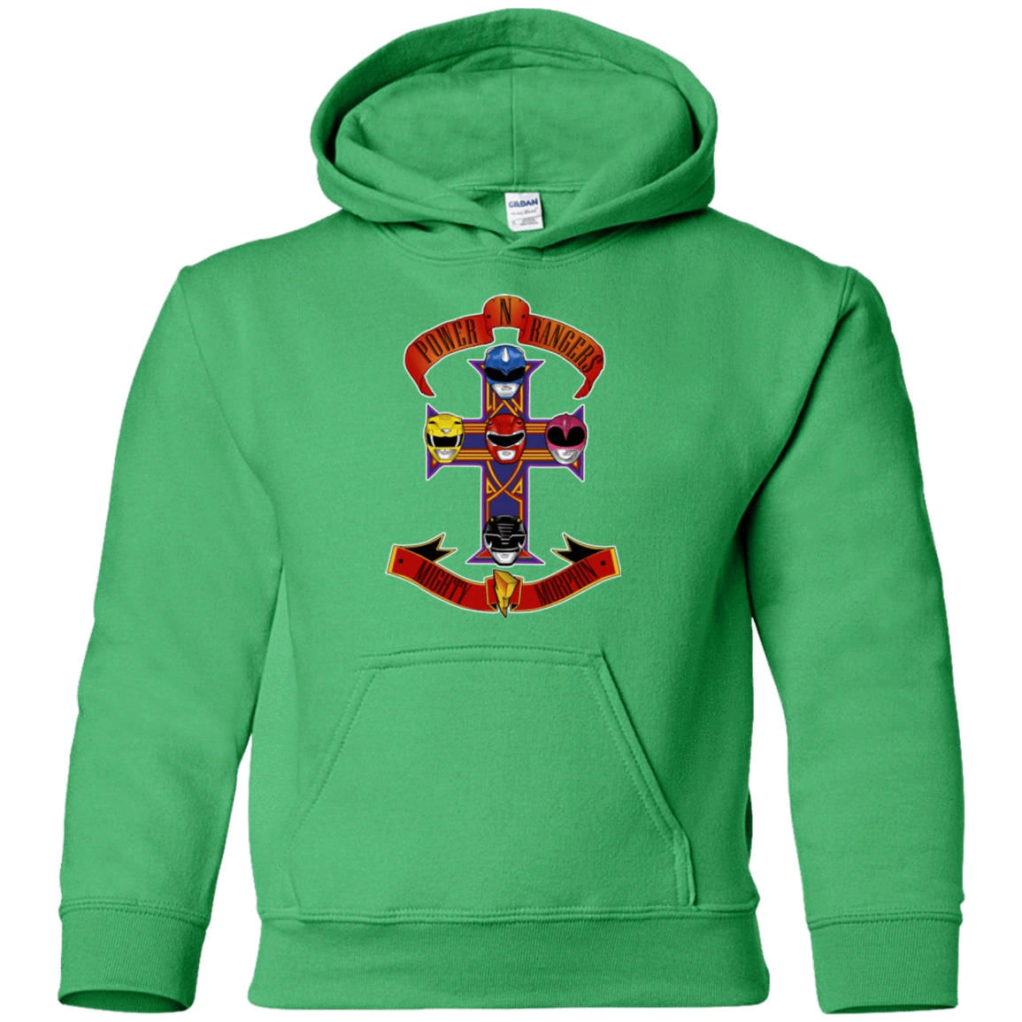 Sweatshirts Irish Green / YS Power N Rangers Youth Hoodie