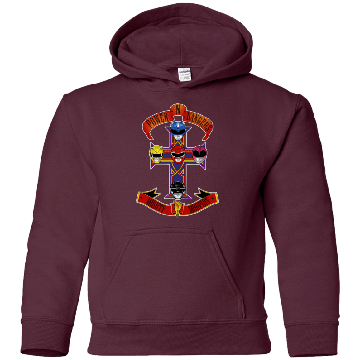 Sweatshirts Maroon / YS Power N Rangers Youth Hoodie
