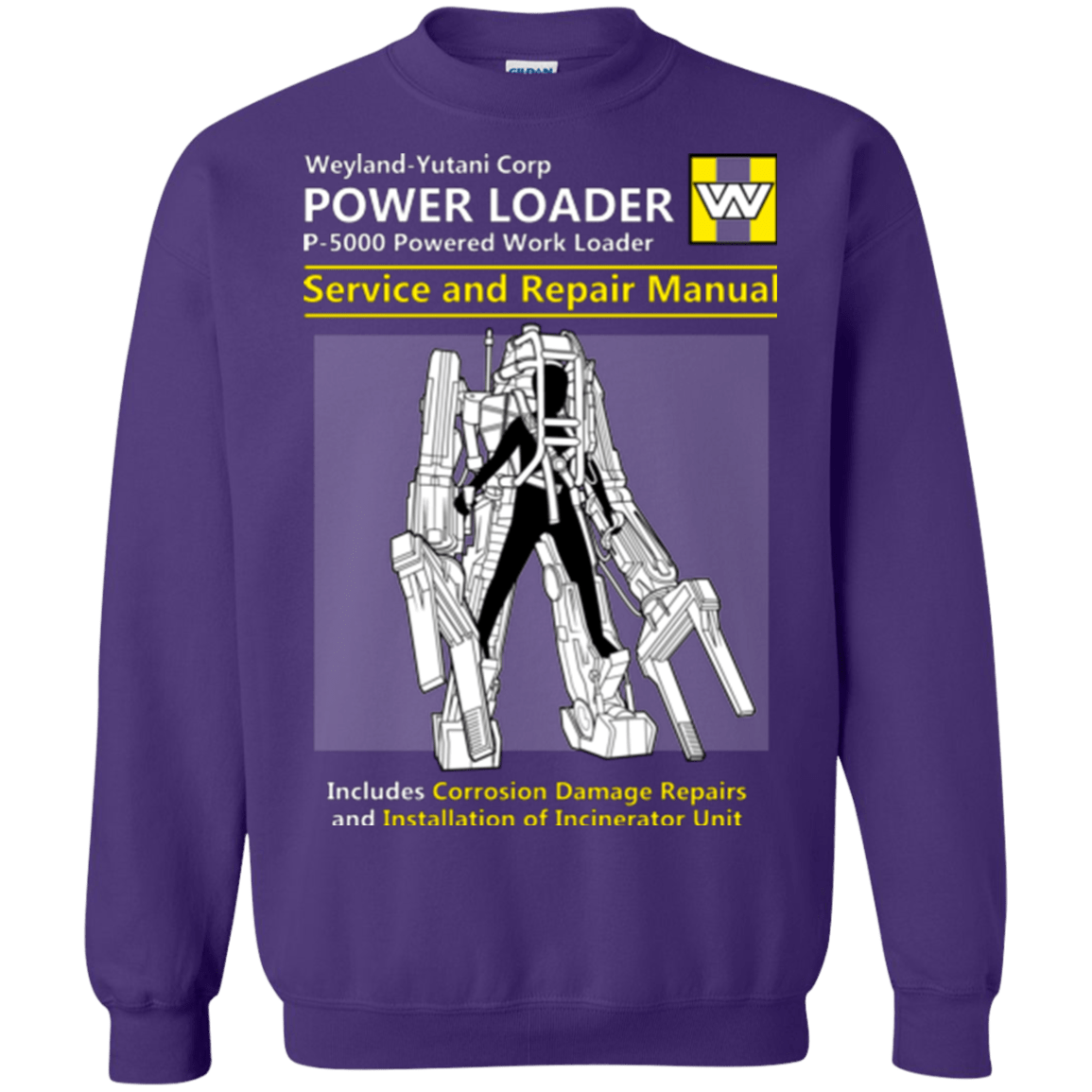 Sweatshirts Purple / Small POWERLOADER SERVICE AND REPAIR MANUAL Crewneck Sweatshirt