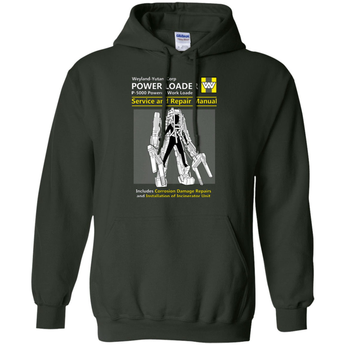 Sweatshirts Forest Green / Small POWERLOADER SERVICE AND REPAIR MANUAL Pullover Hoodie