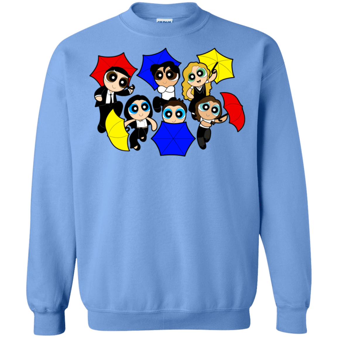 Sweatshirts Carolina Blue / S Powerpuff Friends Crewneck Sweatshirt