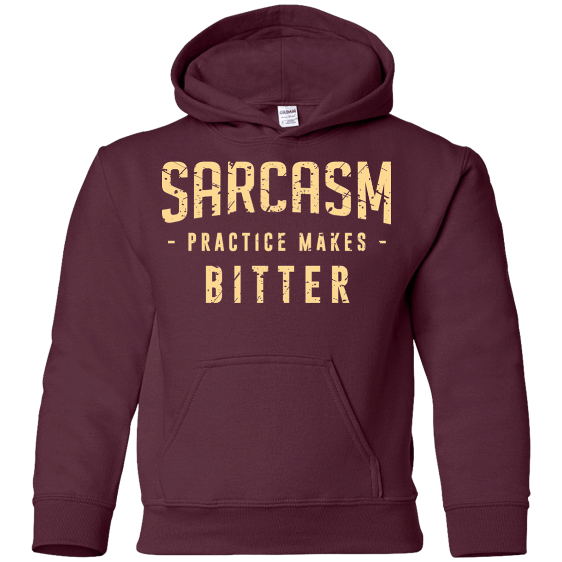 Sweatshirts Maroon / YS PRACTICE MAKES BITTER Youth Hoodie