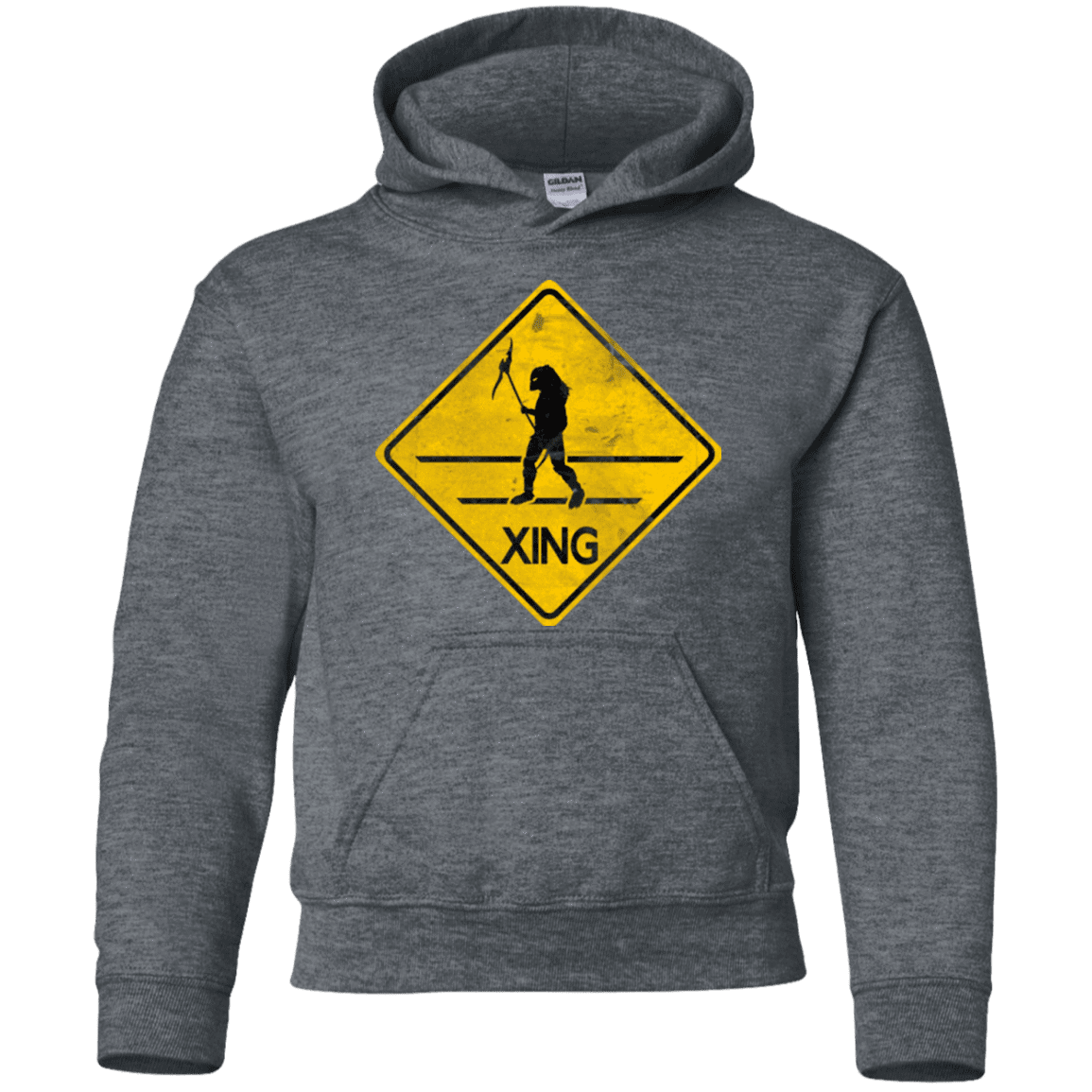 Sweatshirts Dark Heather / YS Predator Crossing Youth Hoodie