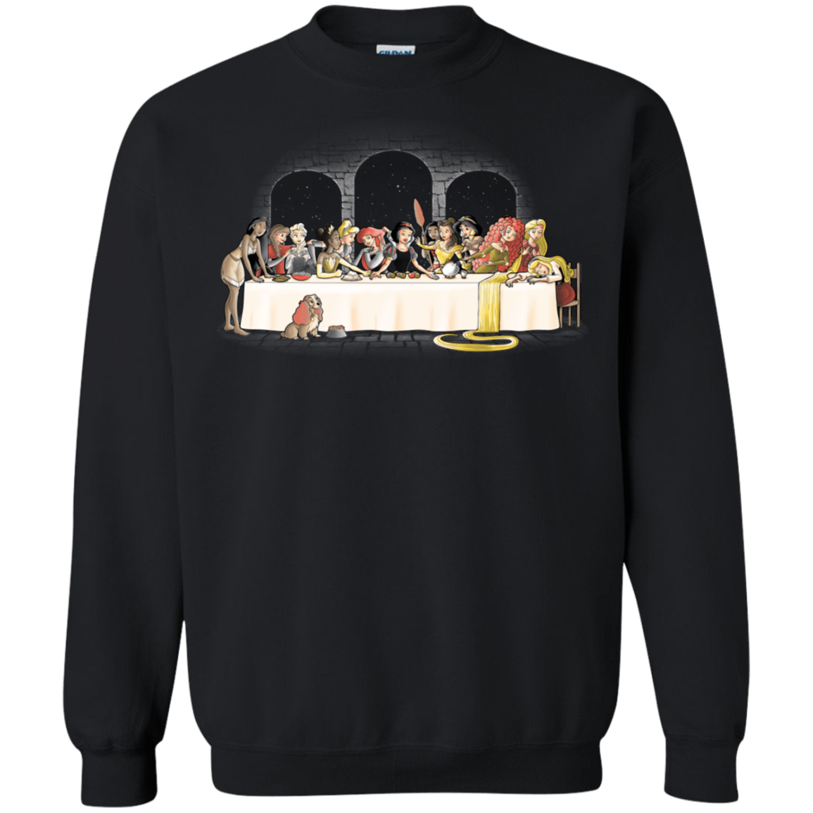 Sweatshirts Black / S Princess Dinner (2) Crewneck Sweatshirt