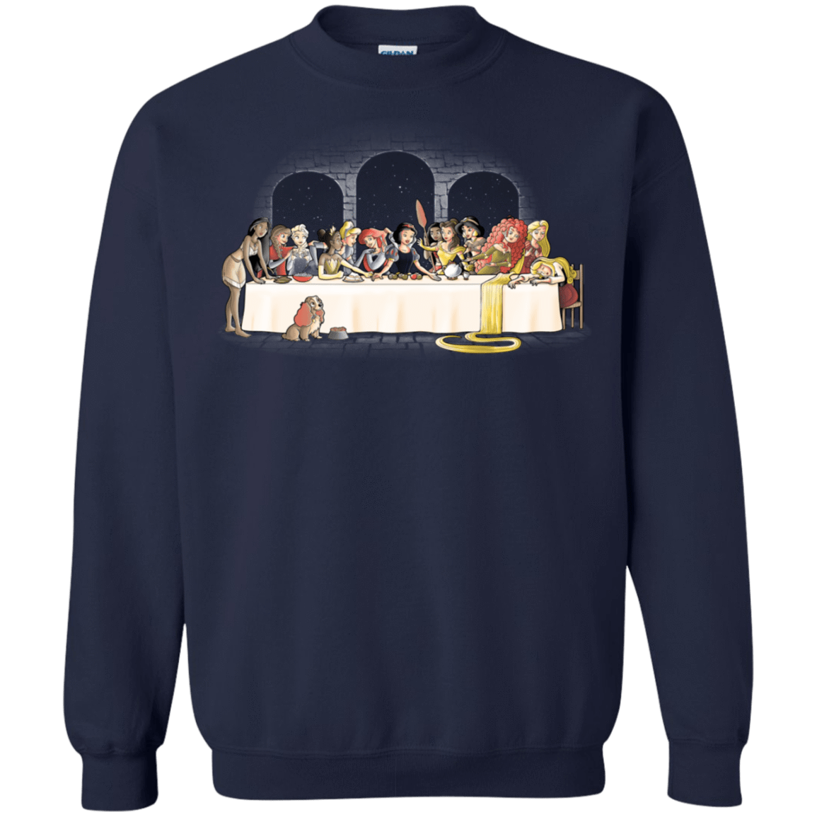 Sweatshirts Navy / S Princess Dinner (2) Crewneck Sweatshirt