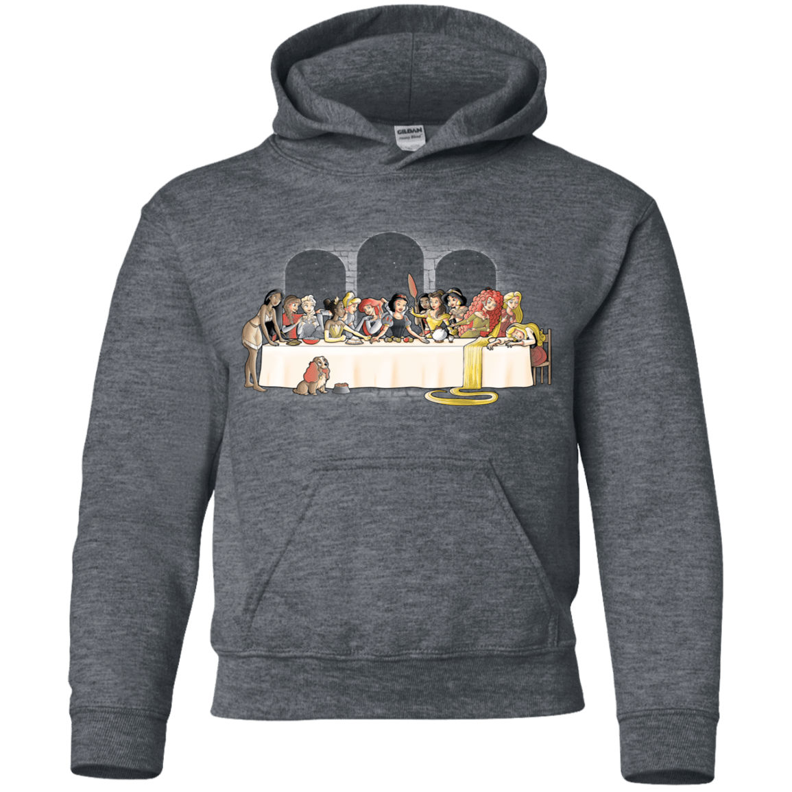 Sweatshirts Dark Heather / YS Princess Dinner (2) Youth Hoodie