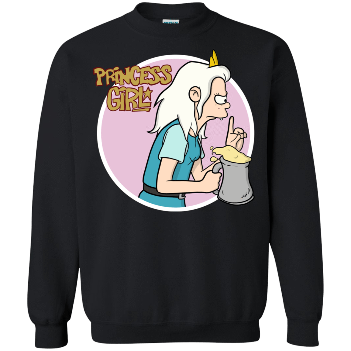 Sweatshirts Black / S Princess Girl Crewneck Sweatshirt