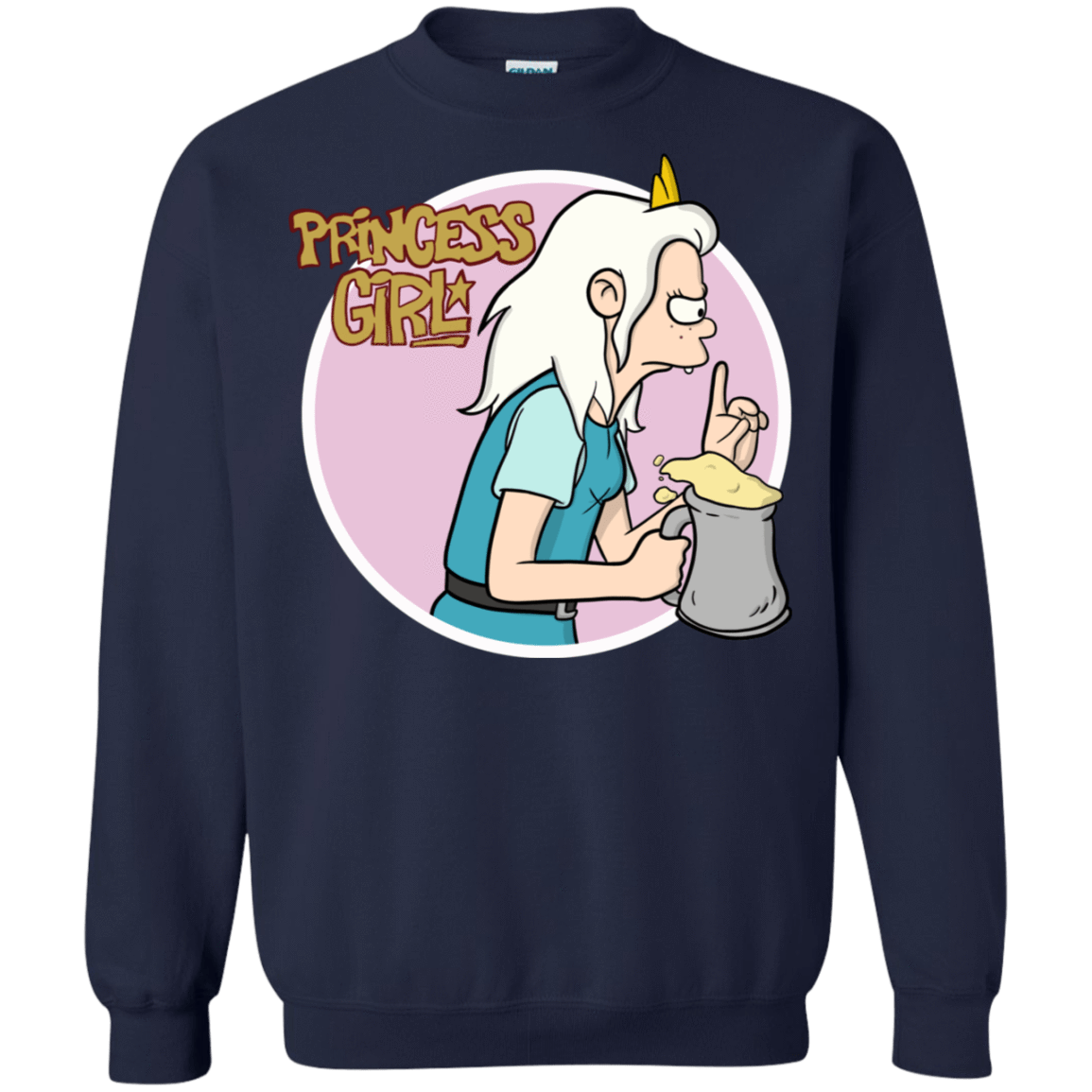 Sweatshirts Navy / S Princess Girl Crewneck Sweatshirt