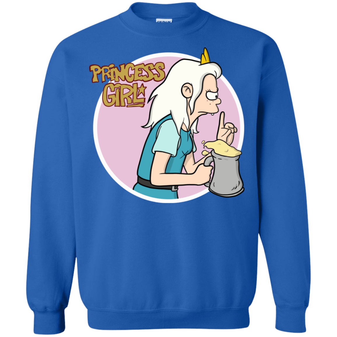 Sweatshirts Royal / S Princess Girl Crewneck Sweatshirt