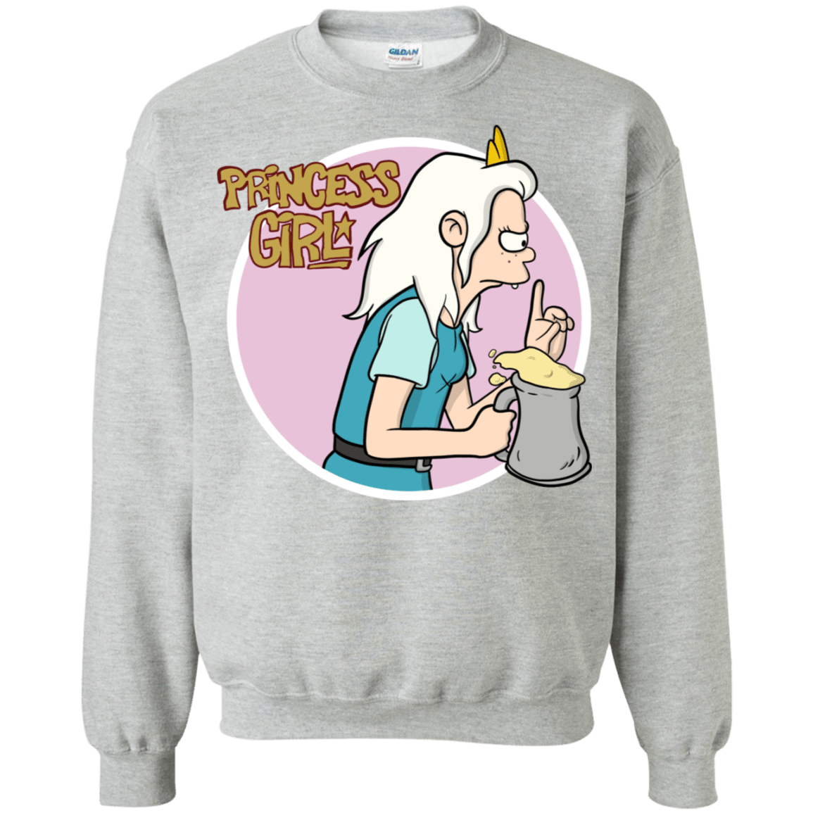 Sweatshirts Sport Grey / S Princess Girl Crewneck Sweatshirt