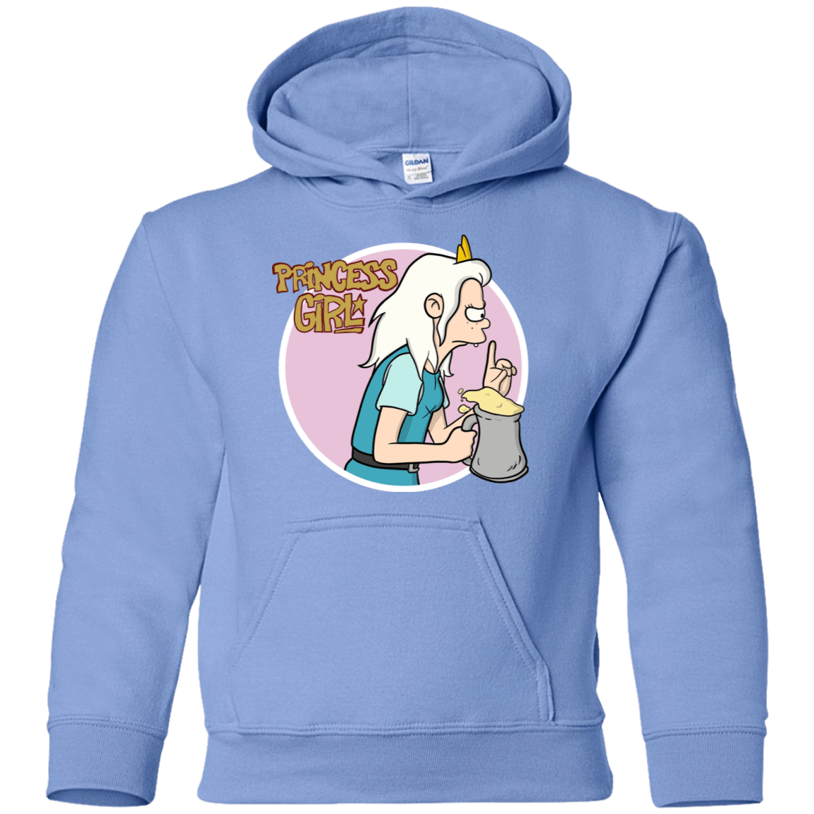 Sweatshirts Carolina Blue / YS Princess Girl Youth Hoodie