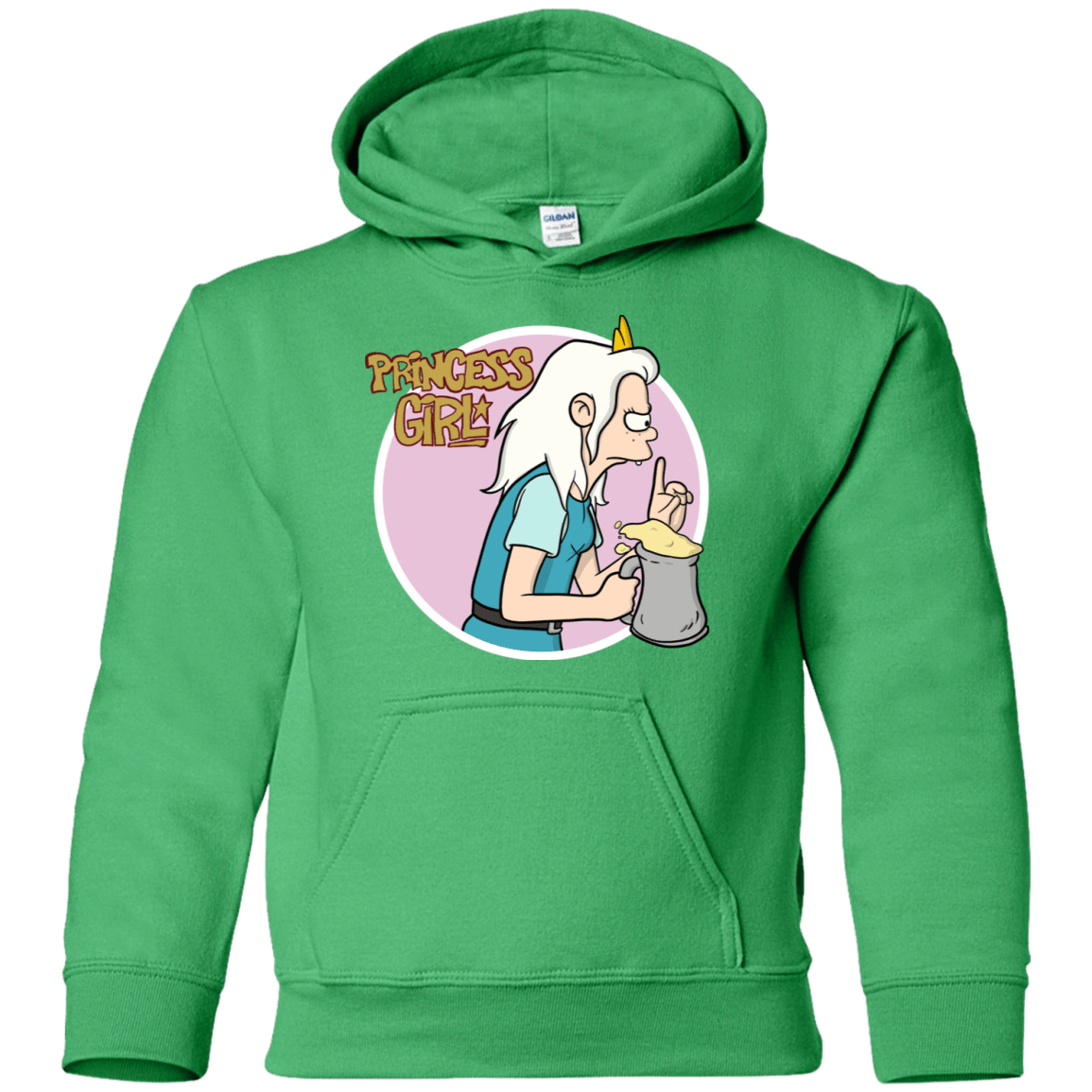Sweatshirts Irish Green / YS Princess Girl Youth Hoodie