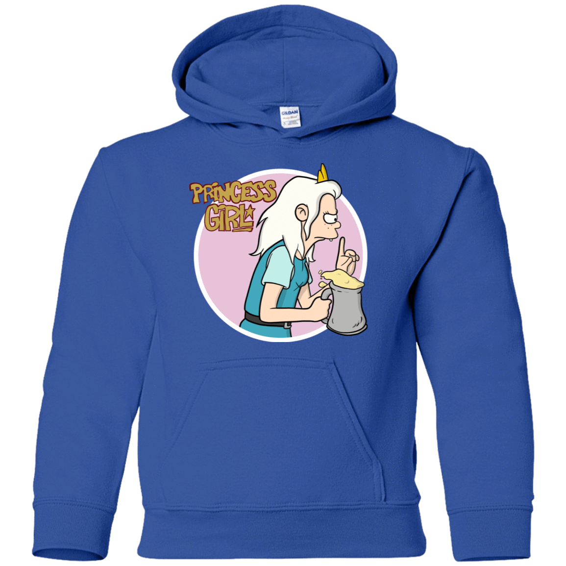 Sweatshirts Royal / YS Princess Girl Youth Hoodie