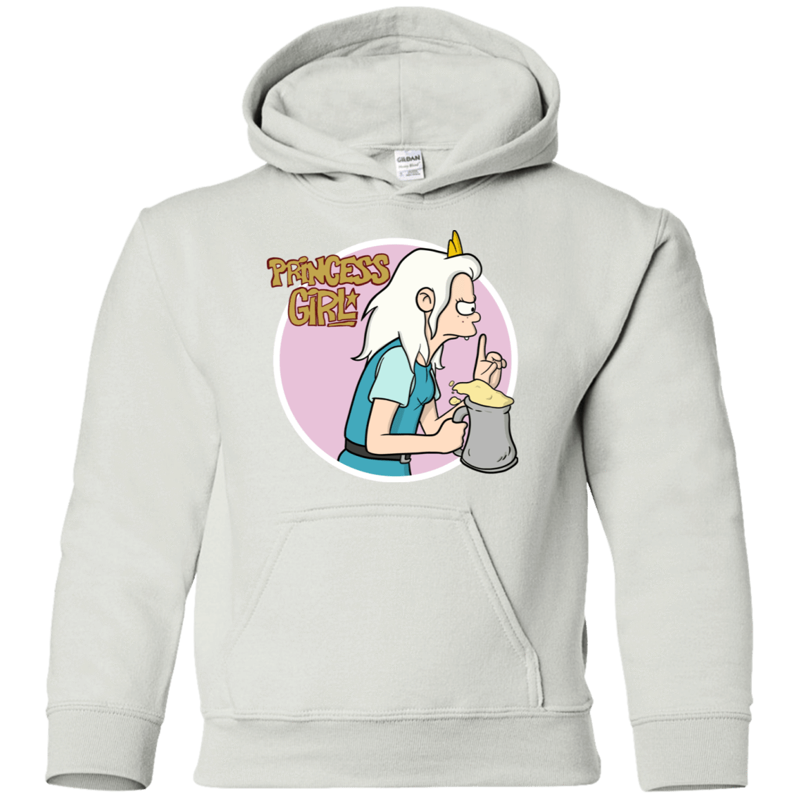 Sweatshirts White / YS Princess Girl Youth Hoodie
