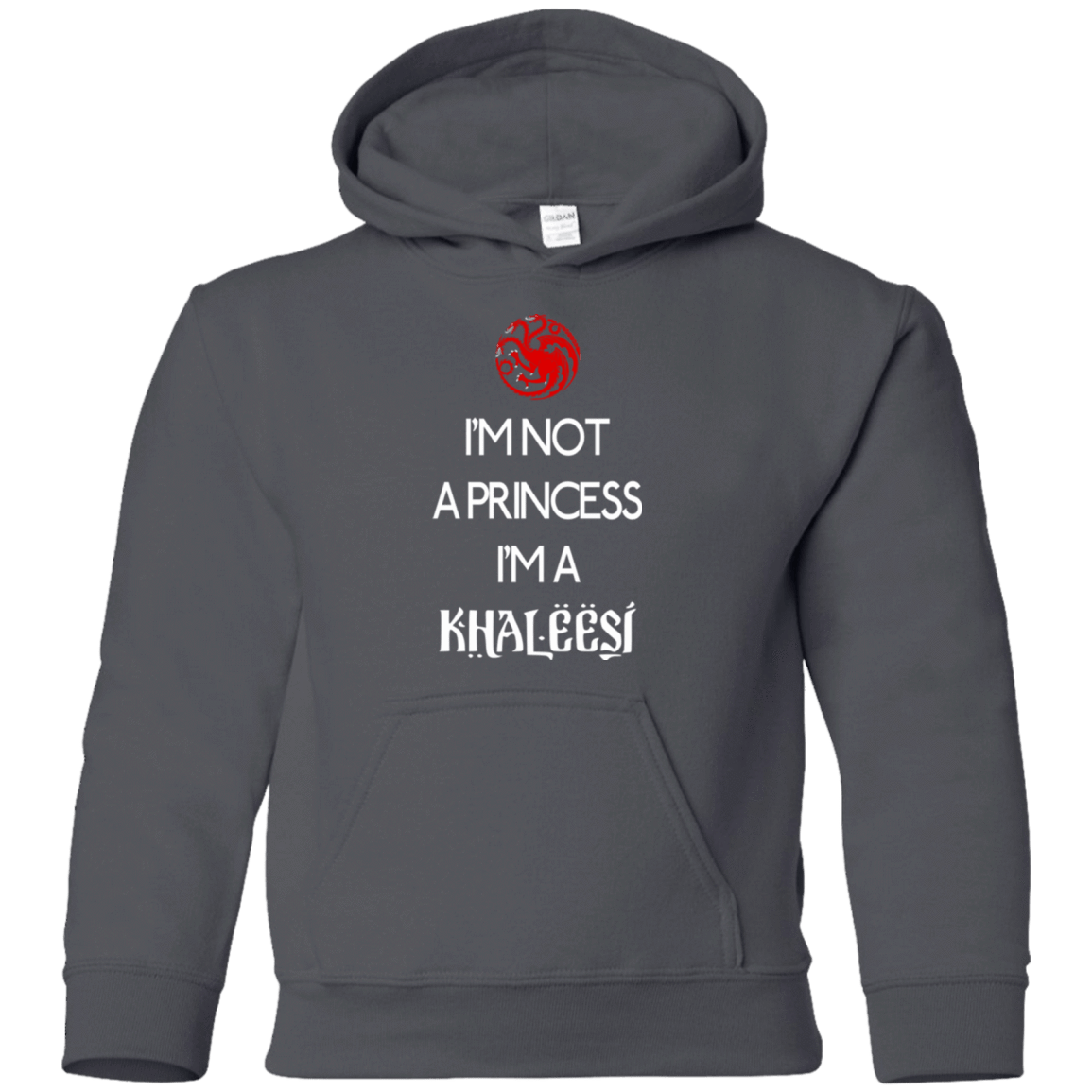 Sweatshirts Charcoal / YS Princess Khaleesi Youth Hoodie
