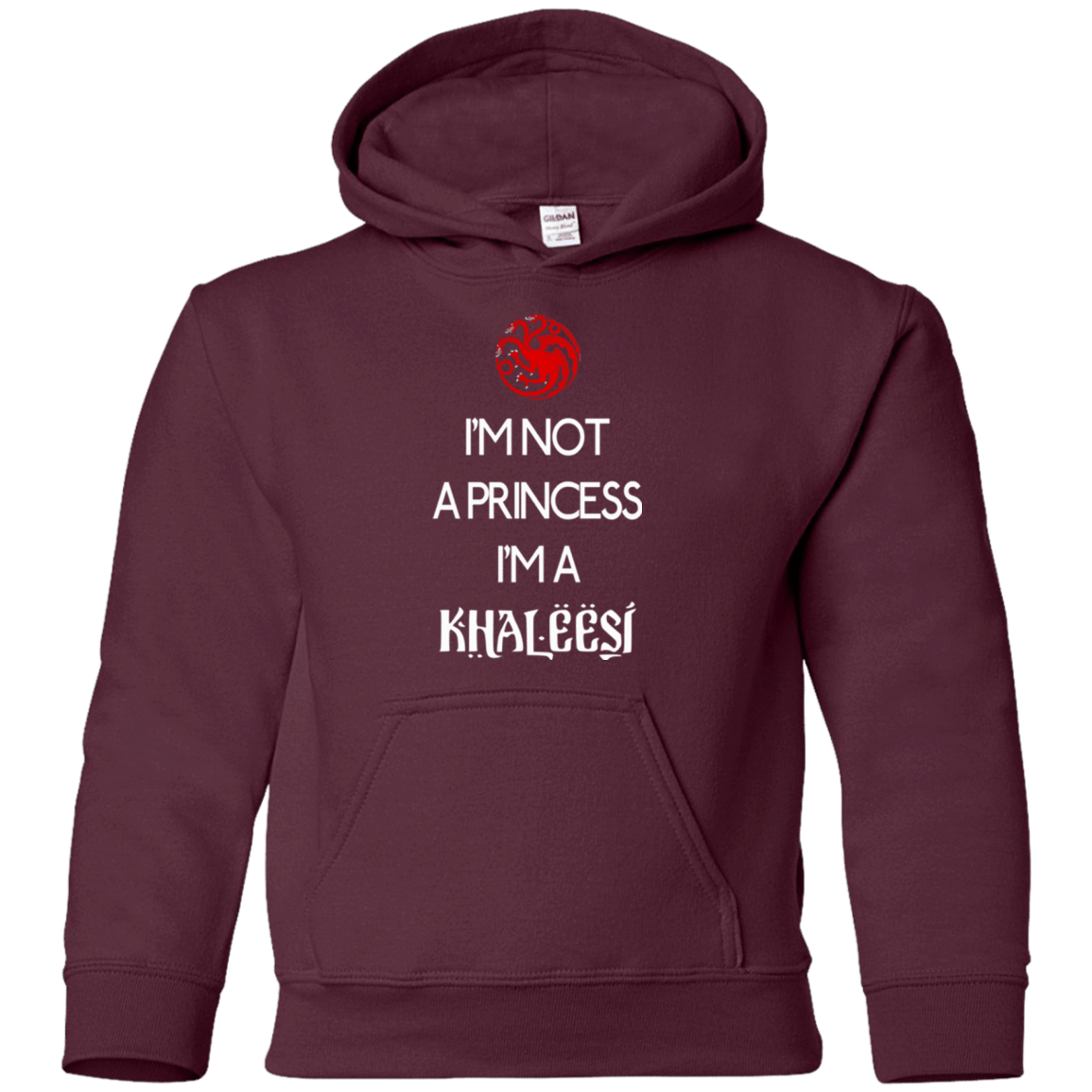 Sweatshirts Maroon / YS Princess Khaleesi Youth Hoodie