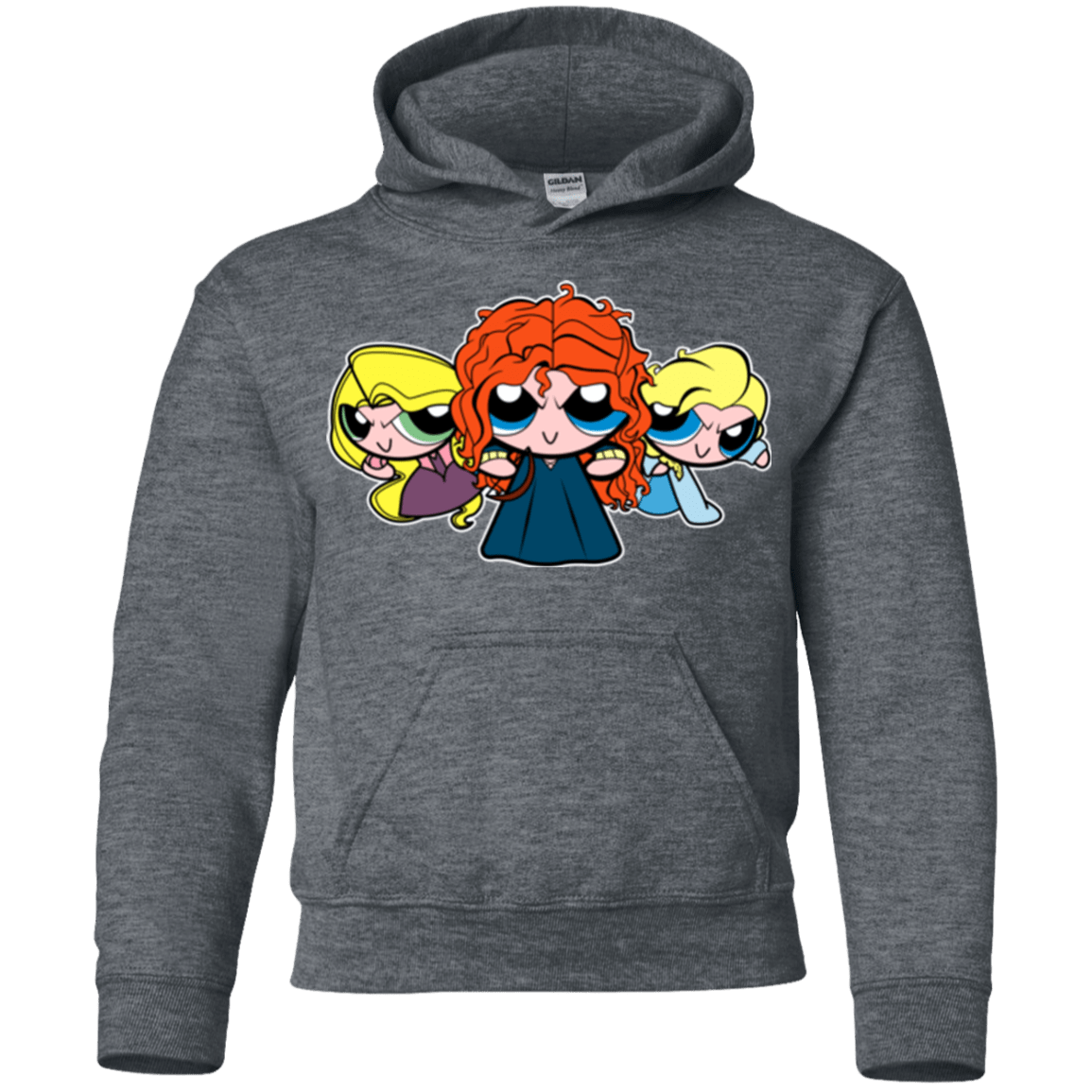 Sweatshirts Dark Heather / YS Princess Puff Girls2 Youth Hoodie