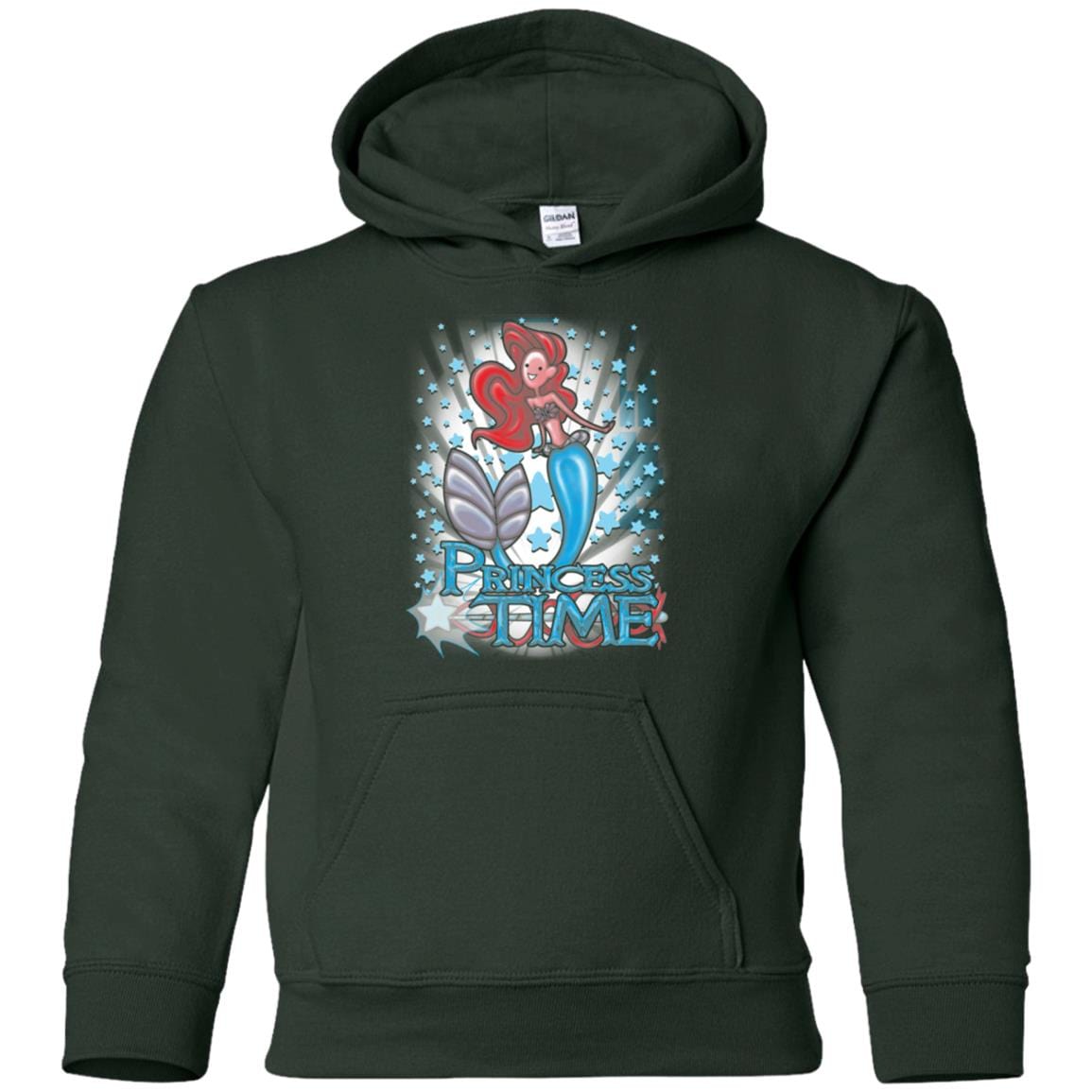 Sweatshirts Forest Green / YS Princess Time Ariel Youth Hoodie