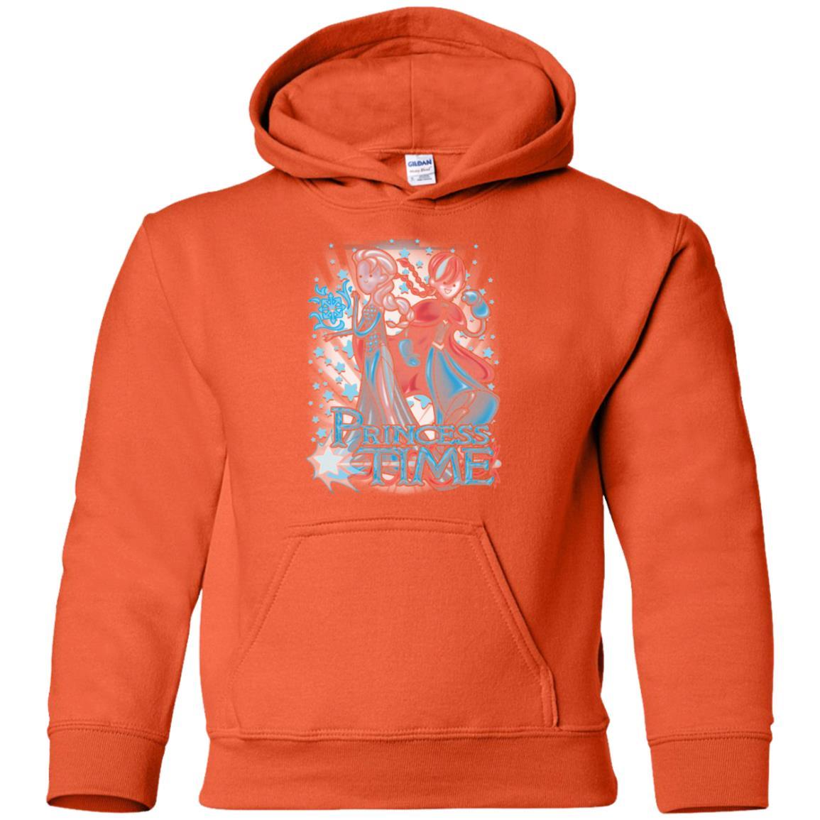 Sweatshirts Orange / YS Princess Time Elsa Anna Youth Hoodie
