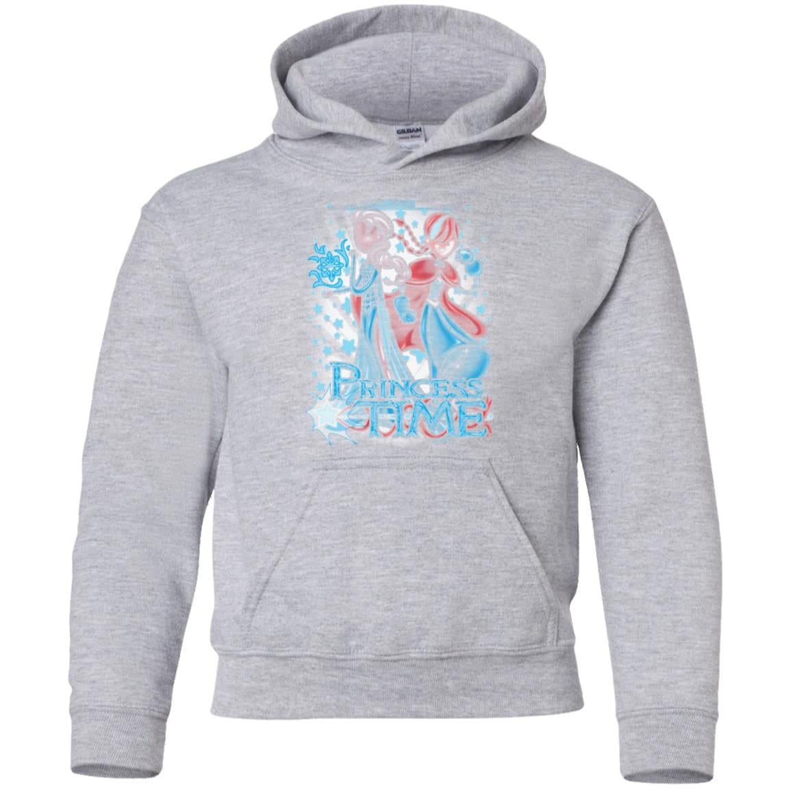 Sweatshirts Sport Grey / YS Princess Time Elsa Anna Youth Hoodie