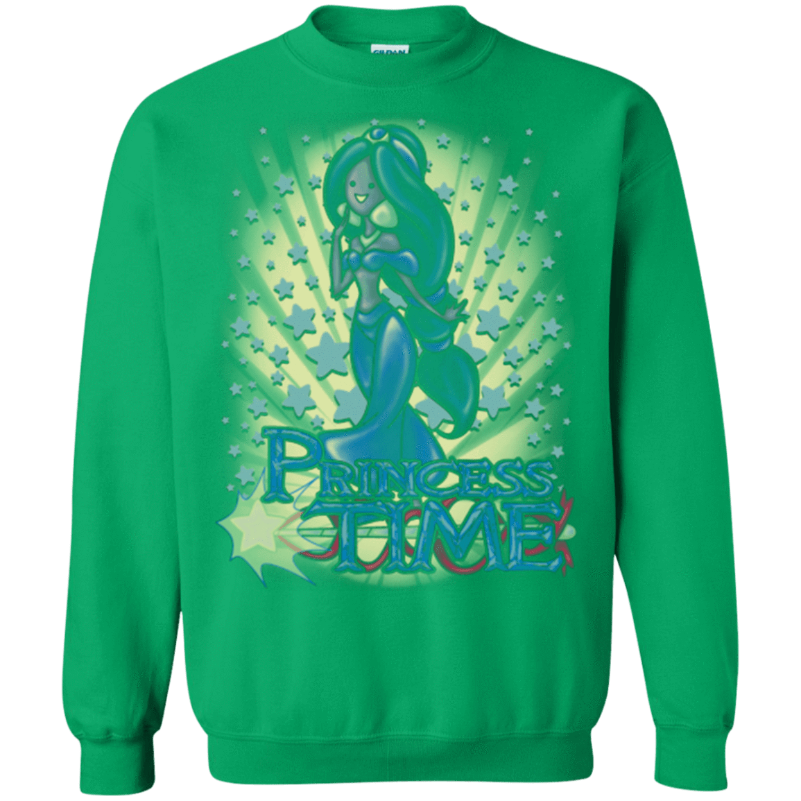 Sweatshirts Irish Green / Small Princess Time Jasmine Crewneck Sweatshirt