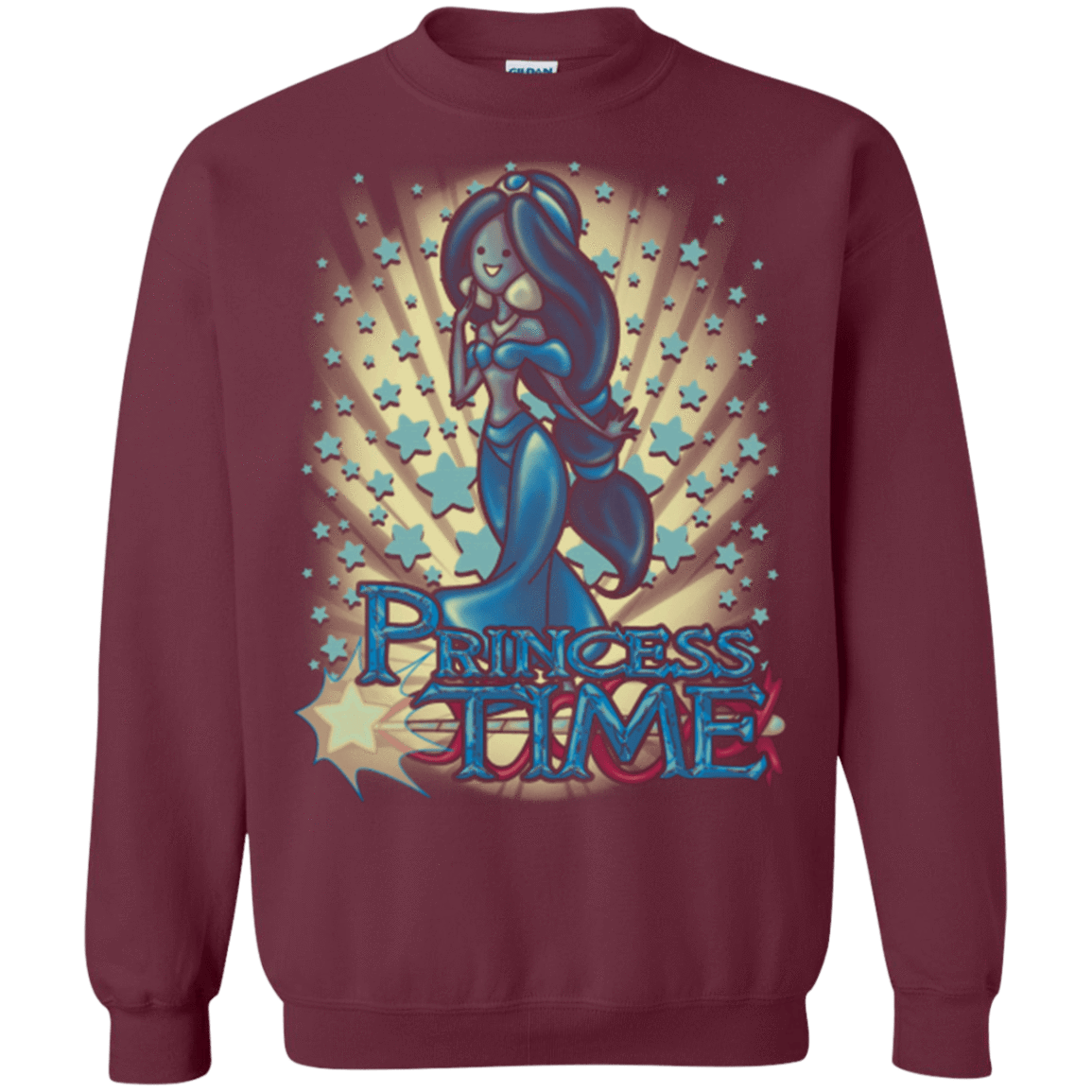 Sweatshirts Maroon / Small Princess Time Jasmine Crewneck Sweatshirt