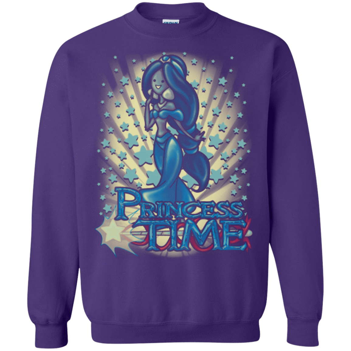 Sweatshirts Purple / Small Princess Time Jasmine Crewneck Sweatshirt