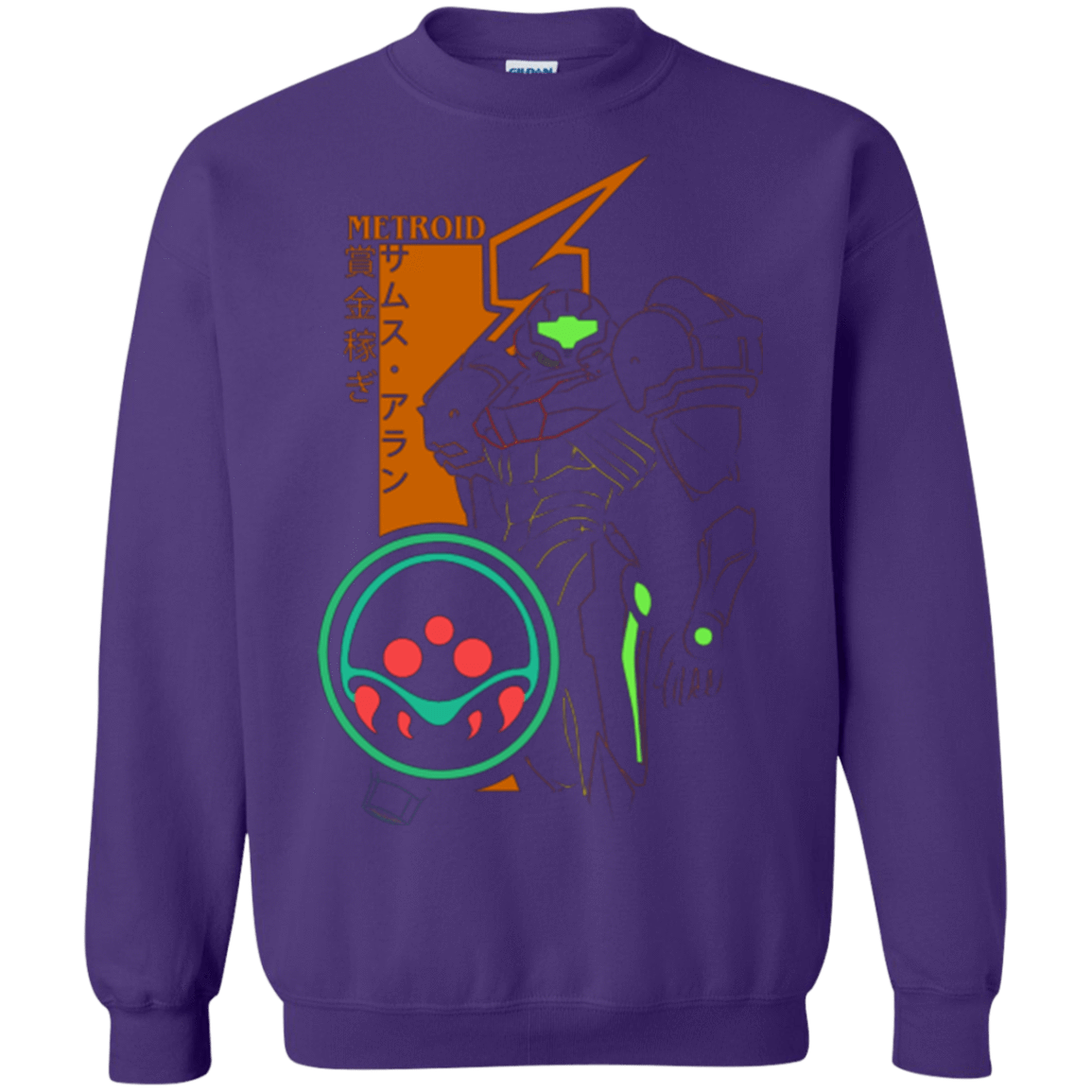 Sweatshirts Purple / Small Profile-METROID Crewneck Sweatshirt