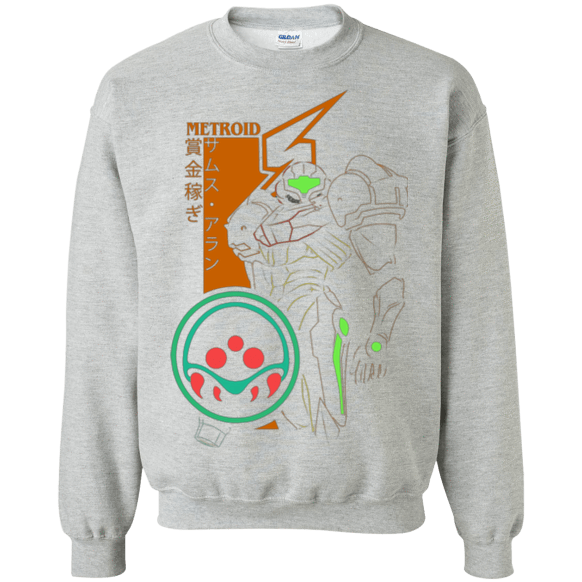Sweatshirts Sport Grey / Small Profile-METROID Crewneck Sweatshirt