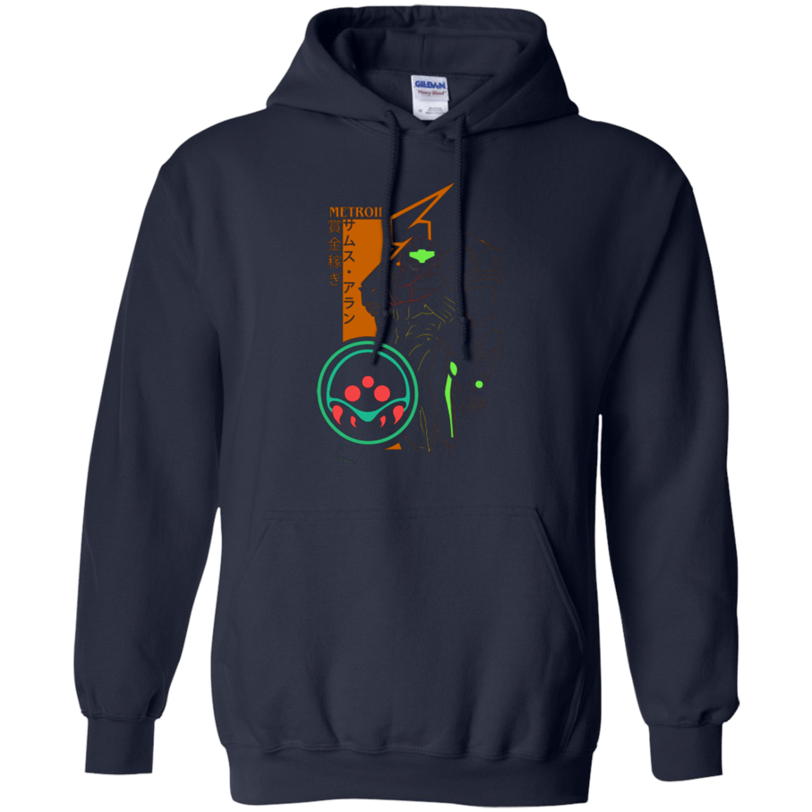 Sweatshirts Navy / Small Profile-METROID Pullover Hoodie