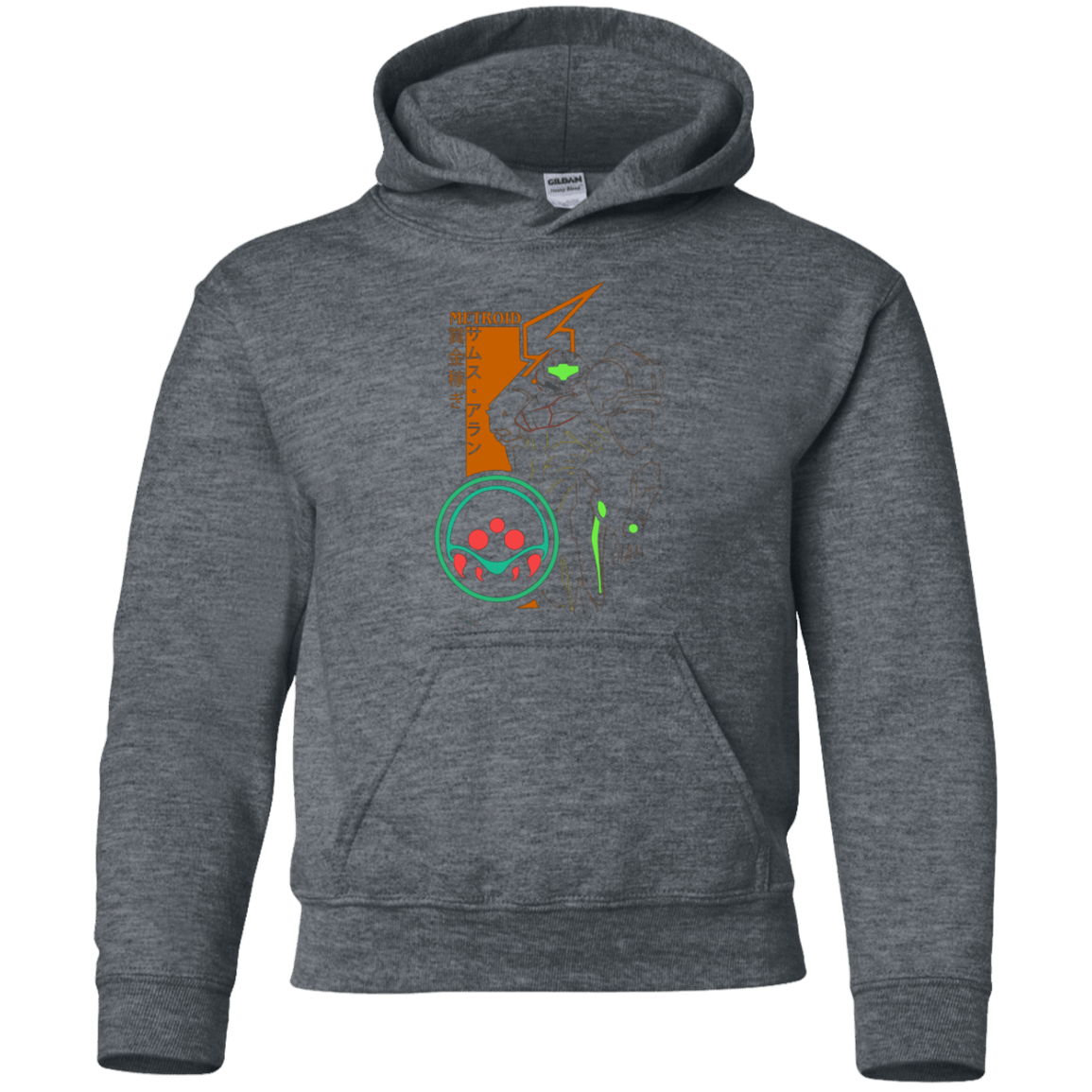 Sweatshirts Dark Heather / YS Profile-METROID Youth Hoodie
