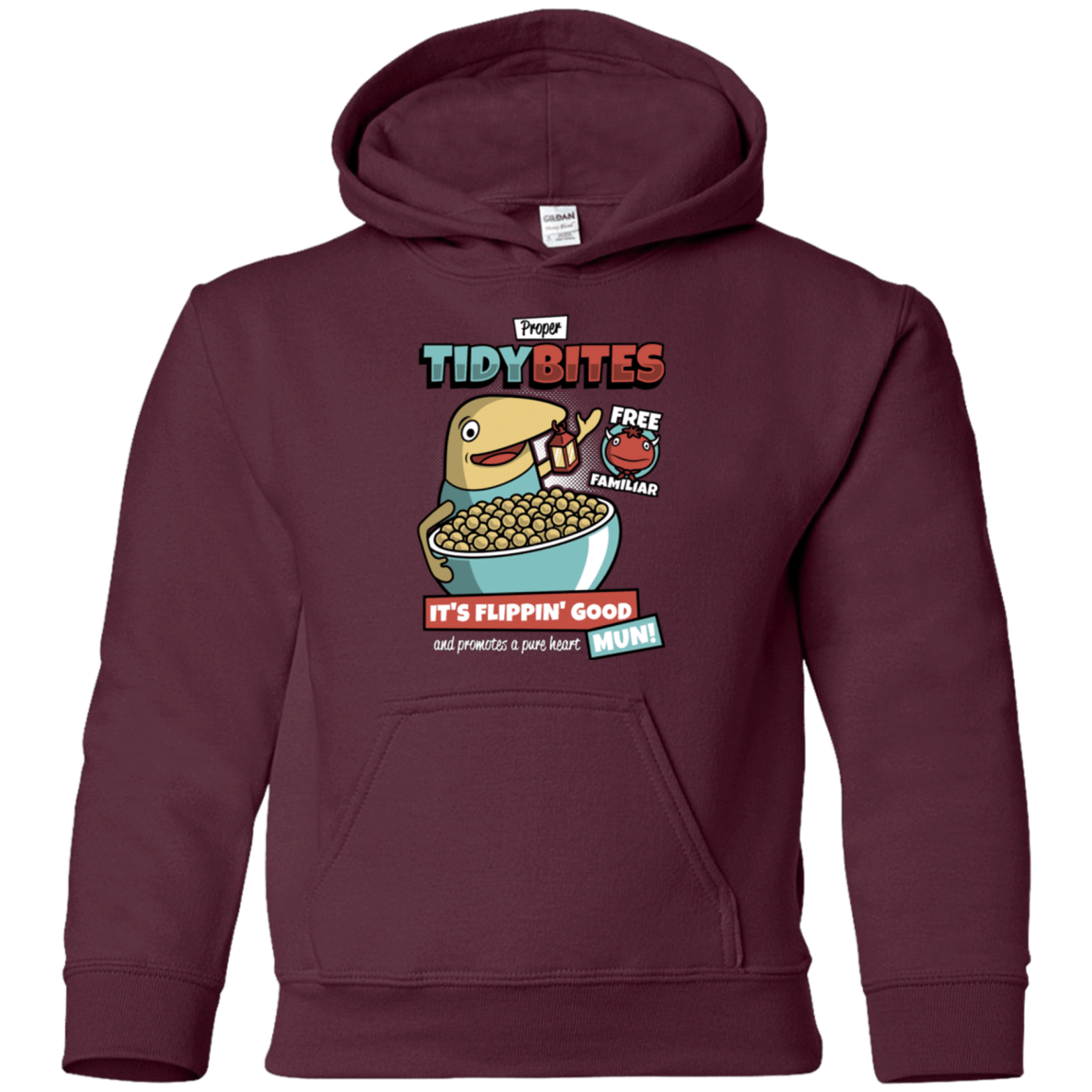 Sweatshirts Maroon / YS PROPER TIDY BITES Youth Hoodie