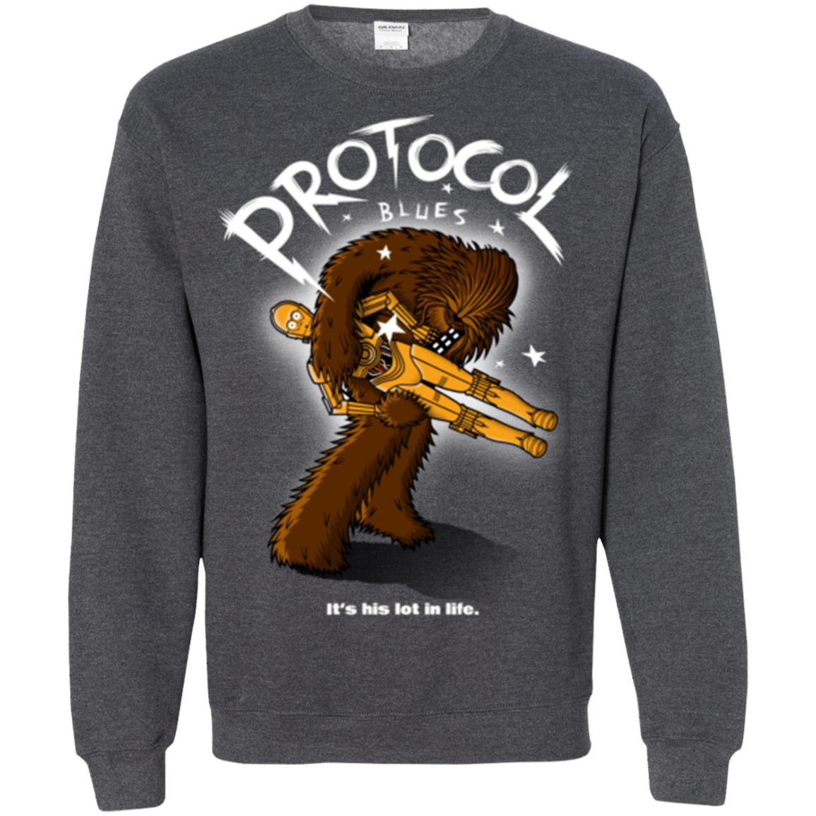 Sweatshirts Dark Heather / Small Protocol Blues Crewneck Sweatshirt