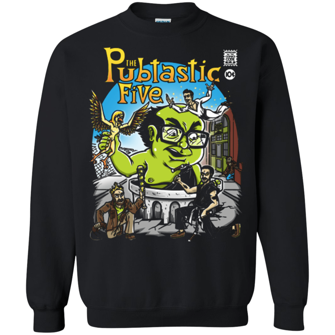 Sweatshirts Black / Small Pubtastic 4 Crewneck Sweatshirt