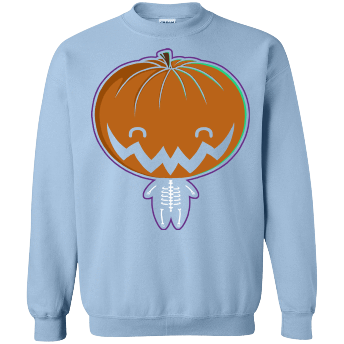 Sweatshirts Light Blue / Small Pumpkin Head Crewneck Sweatshirt