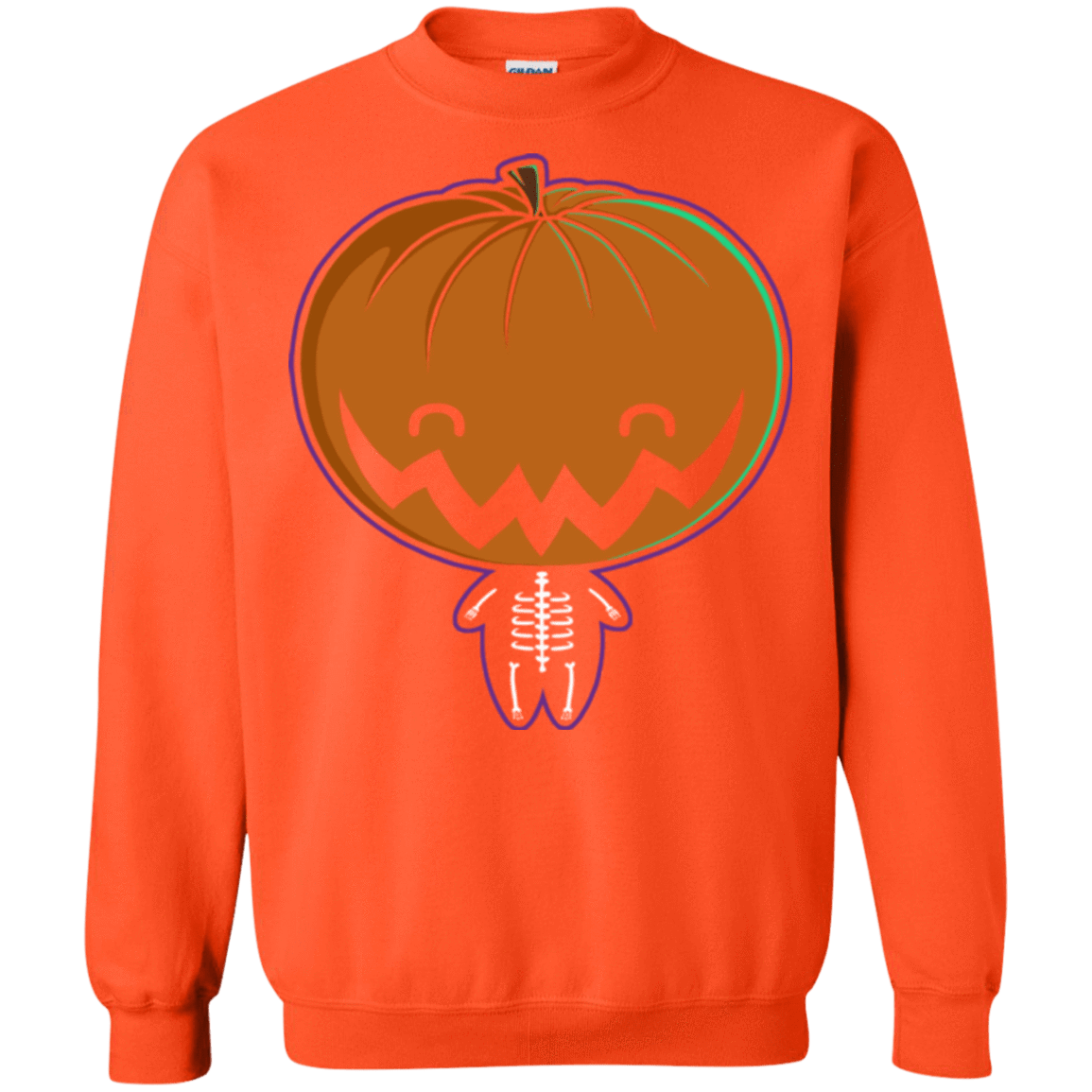 Sweatshirts Orange / Small Pumpkin Head Crewneck Sweatshirt