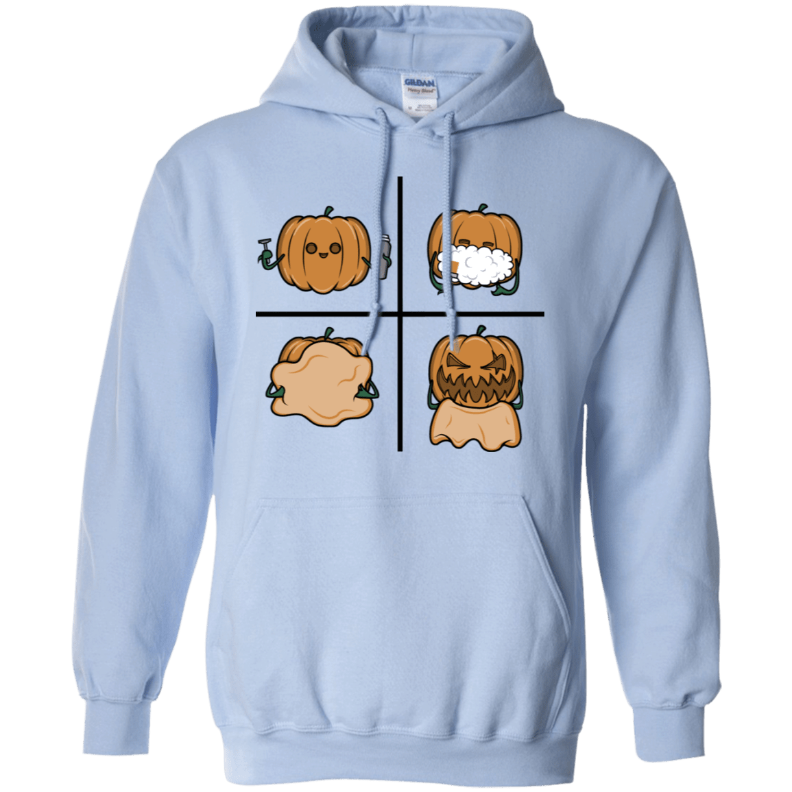 Sweatshirts Light Blue / S Pumpkin Shave Pullover Hoodie