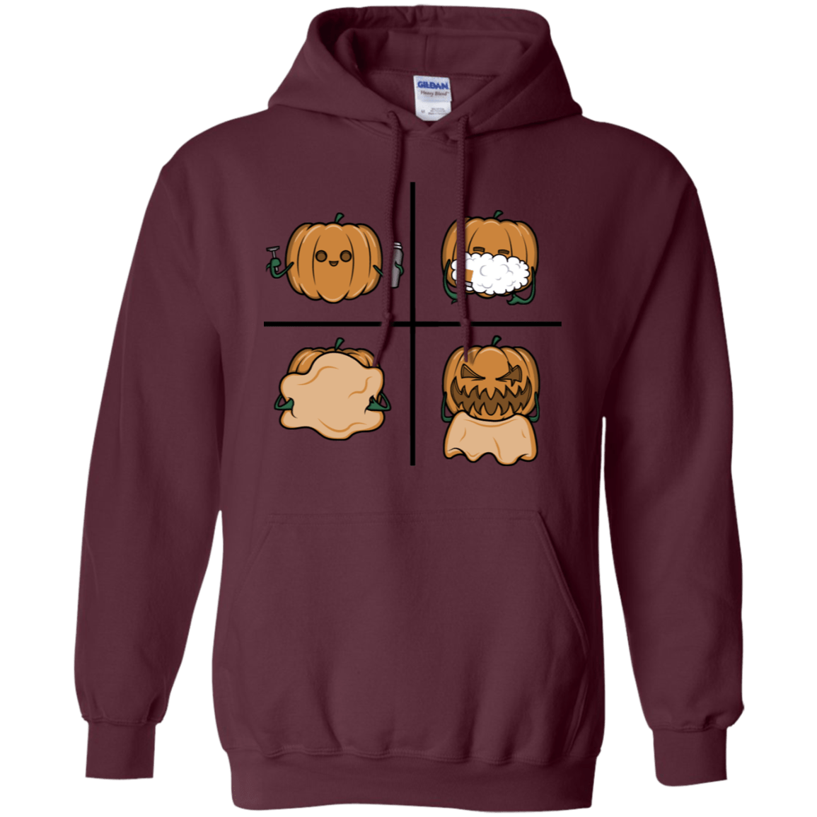 Sweatshirts Maroon / S Pumpkin Shave Pullover Hoodie